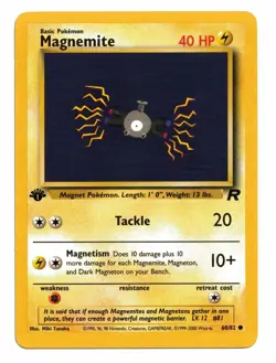 Pokemon Card: Magnemite 60/82 1st Edition Team Rocket Set Rare! EXC - Image 1