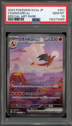 Pokemon Charizard ex 151 sv2a Japanese Special Art Rare #201 PSA 10 Gem Mint - Image 1