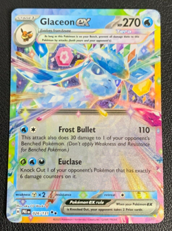 Glaceon ex 026/131 2025 Prismatic Evolutions Double Rare Pokemon TCG Card NM - Image 1