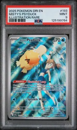 MISTY’S PSYDUCK 193/182 PSA 9 DESTINED RIVALS ILLUSTRATION POKEMON CARD ENGLISH - Image 1