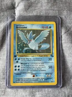 Pokemon TCG Articuno 1st Edition Holo Rare Card 2/62 Fossil - Image 1