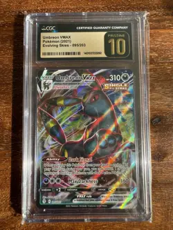 Umbreon VMax 095/203 Evolving Skies CGC Pristine 10 2021 Pokemon - Image 1