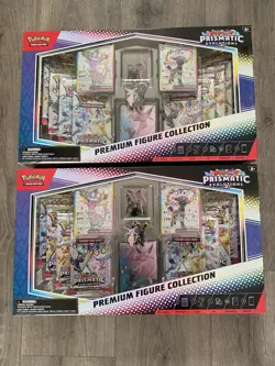 Pokemon TCG Prismatic Evolutions Premium Figure Collection New Sealed Box X2 - Image 1