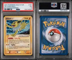 Jolteon 2007 Pokemon Gold Star #101/108 Power Keepers Rare Holo PSA 5 EX - Image 3