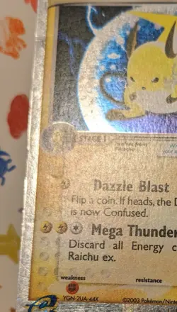 Pokemon TCG Raichu ex 98/100 Sandstorm Holo English 2003 HP - Image 5