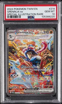 2024 POKEMON TWM EN-TWILIGHT MASQUERADE #214 GRENINJA EX PSA 10 - Image 1