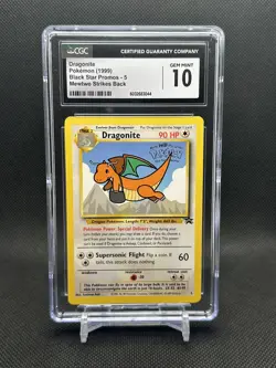 CGC 10 GEM MINT Dragonite Kids WB First Movie Black Star Promo #5 Pokemon - Image 1