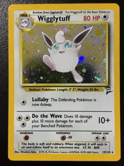 Pokemon Base Set 2 Wigglytuff 19/130 Holo Rare NM - Image 1