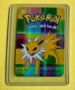 JOLTEON EEVEE Pokemon Japanese Vending Prism Holo Sticker Nintendo 2000 Foil NM - Image 1