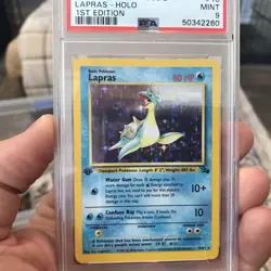 Lapras Holo 1st Edition PSA 9 1999 Pokemon Fossil #10 - Image 1