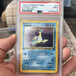Lapras Holo 1st Edition PSA 9 1999 Pokemon Fossil #10 - Image 2