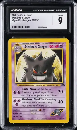 2000 POKEMON GYM CHALLENGE HOLO #29/132 SABRINA'S GENGAR CGC 9 - Image 1