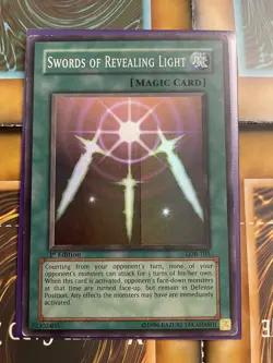 Yu-Gi-Oh! Swords of Revealing Light LOB-101 1st Ed FOIL LINE ERROR MISPRINT - MP - Image 3