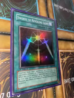 Yu-Gi-Oh! Swords of Revealing Light LOB-101 1st Ed FOIL LINE ERROR MISPRINT - MP - Image 5