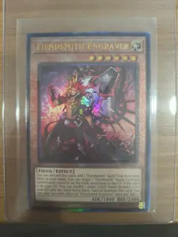 Yu-Gi-Oh! Fiendsmith Engraver PRISMATIC COLLECTORS RARE - RA04-EN049, 1st Ed, NM - Image 1