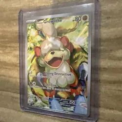 Pokemon TCG Twilight Masquerade Hisuian Growlithe Illustration Card 181/167 - Image 4