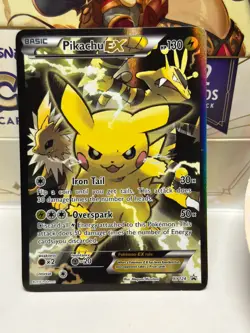 Pokemon Pikachu EX XY124 Black Star Promo 2016 Holo Card TCG - Image 1