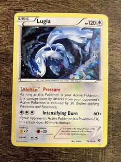 Lugia Exclusive Cracked Ice Holo Rare #78/124 Fates Collide Pokemon Card - Image 1
