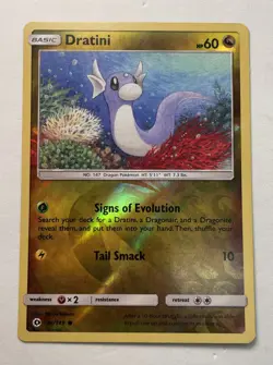 Pokemon Dratini Basic Trading Card HP 60 Dragon Pokemon 94/149 - 2017 - Image 1