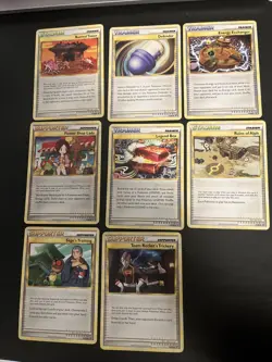 Pokemon TCG Undaunted Set MP Trainer 8x Card Lot - Image 1