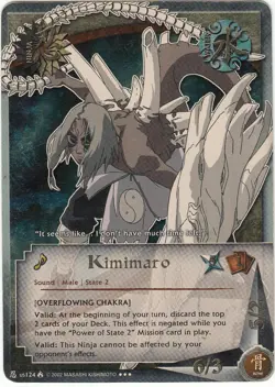 Naruto TCG Trading Card Game KIMIMARO 124 Foil Super Rare (2002) - Image 1