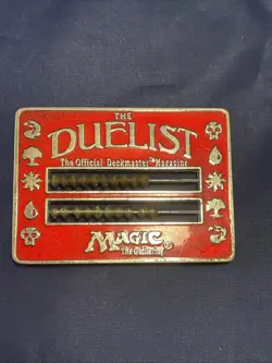 MTG The Duelist Abacus Rare Magic Life Counter Red Enameled Metal - Image 1