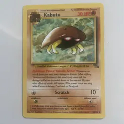 Pokemon TCG Kabuto Fossil 50/62 Common Near Mint - Image 1