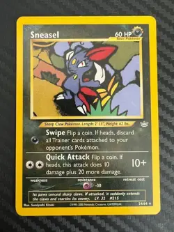 Pokemon TCG Sneasel Neo Revelation 24/64 Unlimited Rare VLP - Image 1