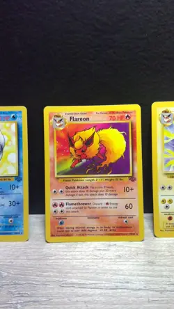 Pokemon TCG Eeveelution Trio - Flareon, Jolteon & Vaporeon Jungle LP/NM - Image 3