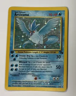 1999 Pokemon Articuno #2/62 1st Edition Fossil Holo Rare - Image 1