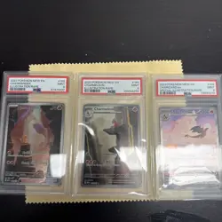 PSA 9 / 9 / 9 Pokemon English SV 151 Charmander Charmeleon Charizard Ex SIR Set - Image 1