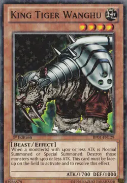 Yugioh! LP King Tiger Wanghu - BP01-EN129 - Starfoil Rare - 1st Edition Lightly - Image 1