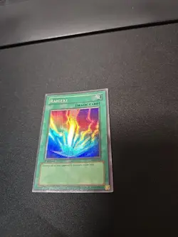 Raigeki - Misprint- LOB-053 - 1st Ed - NA Super Rare Factory Line in Holo - Image 3
