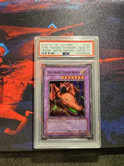PSA 10 Twin Headed Thunder Dragon 1ST EDITION MRD-120 YuGiOh Metal Raiders - Image 2