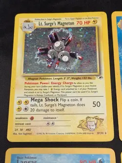 Vintage Pokemon Cards Rare Holo Lot WOTC MP/HP Gym Heroes, Jungle, Fossil, Base - Image 2