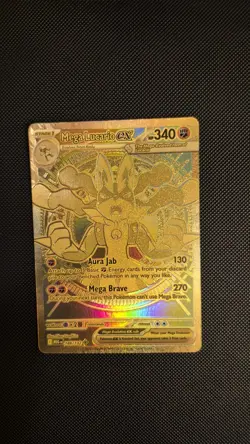 Mega Lucario EX 188/132 Hyper Rare Gold Mega Evolutions Pokemon Card NEAR MINT - Image 2