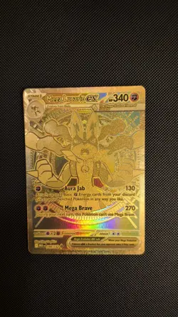 Mega Lucario EX 188/132 Hyper Rare Gold Mega Evolutions Pokemon Card NEAR MINT - Image 3