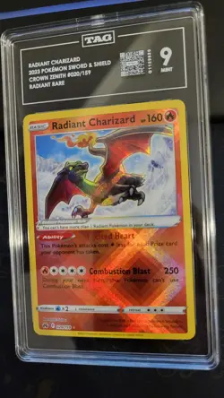 Radiant Charizard #020/159 - Crown Zenith - Radiant Rare - TAG 9 - Pokemon Card - Image 2