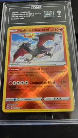 Radiant Charizard #020/159 - Crown Zenith - Radiant Rare - TAG 9 - Pokemon Card - Image 4