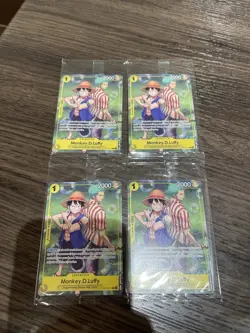 One Piece TCG Monkey.D.Luffy Op-111 And Roronoa Zoro Op10-113 Promo Cards - Image 1