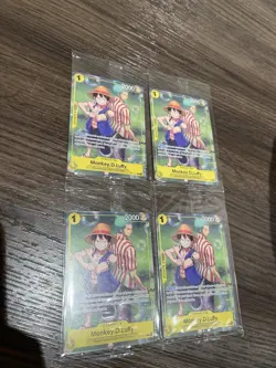 One Piece TCG Monkey.D.Luffy Op-111 And Roronoa Zoro Op10-113 Promo Cards - Image 4