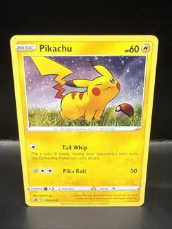 Pokemon TCG Pikachu SWSH039 Sword & Shield Black Star Cosmos Holo Promo Card - Image 1