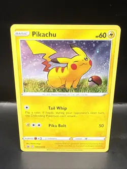 Pokemon TCG Pikachu SWSH039 Sword & Shield Black Star Cosmos Holo Promo Card - Image 2