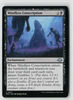 MTG Modern Horizons 3 Mindless Conscription x4 NM Uncommon - Image 1