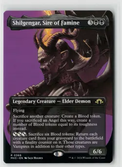 MTG Modern Horizons 3 Shilgengar, Sire Of Famine (Borderless) x1 NM Rare - Image 1
