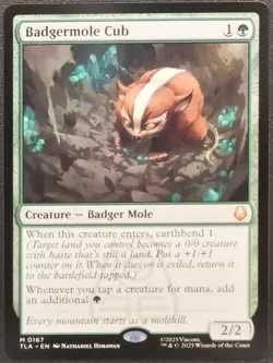 Badgermole Cub (NM) - Avatar: The Last Airbender (TLA) #167 - MTG - Image 1