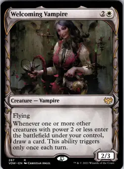 Welcoming Vampire (Showcase) R Innistrad: Crimson Vow 287 NMRegular - Image 1