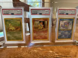 1st Ed PSA 10 Starter Trio Neo Genesis Pokemon Chikorita Cyndaquil Totodile - Image 1