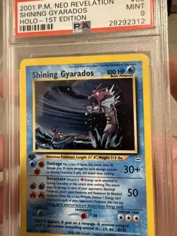 1st Edition Shining Gyarados 65/64 Pokemon Neo Revelation 2001 PSA 9 Mint - Image 3