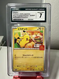 2025 POKEMON JPN MEGA EVOLUTION PROMOS MCDONALD'S PROMOTION PIKACHU CGC 7 - Image 1